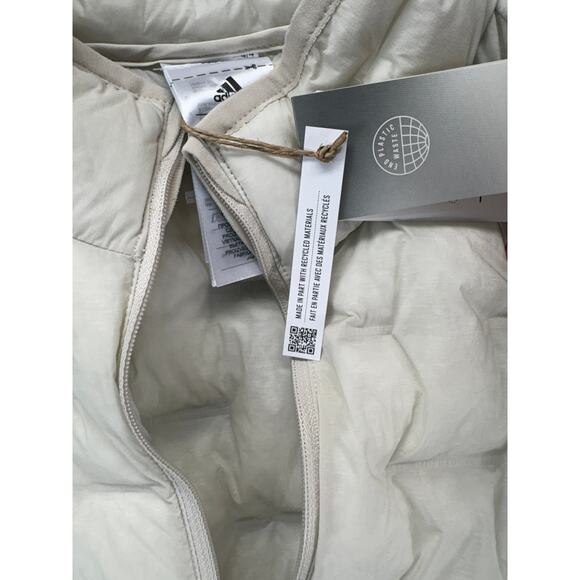 Adidas X-City Padded Running Vest Jacket Womens Large White Back Pockets NEW L - Picture 9 of 9